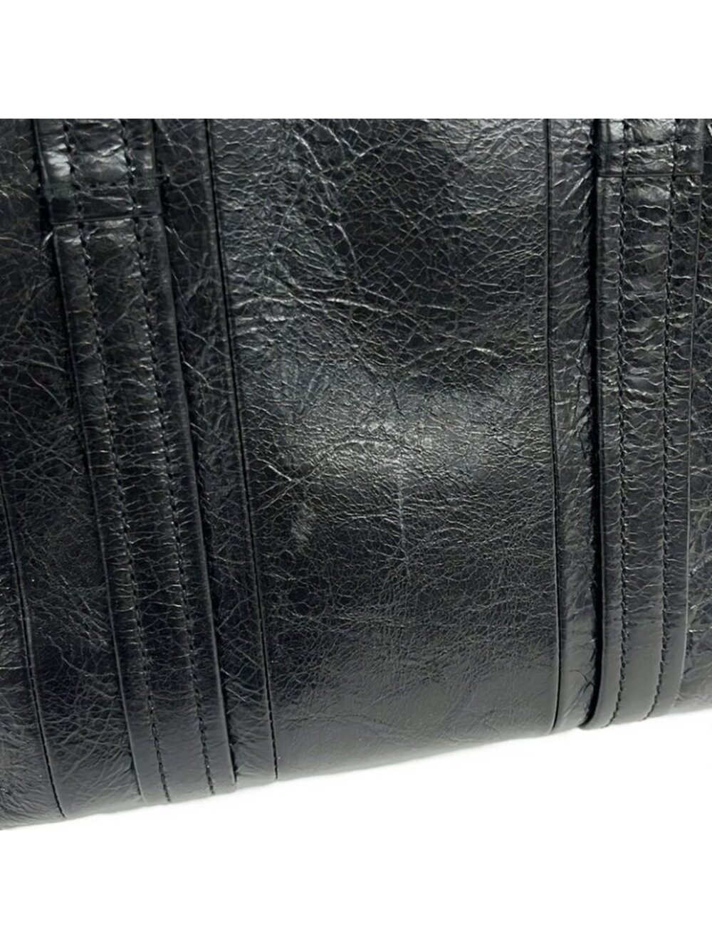 Balenciaga Handbag Barbes Small Black Leather - Picture 10 of 11